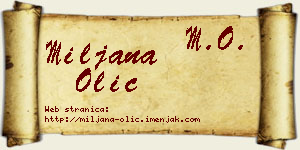 Miljana Olić vizit kartica